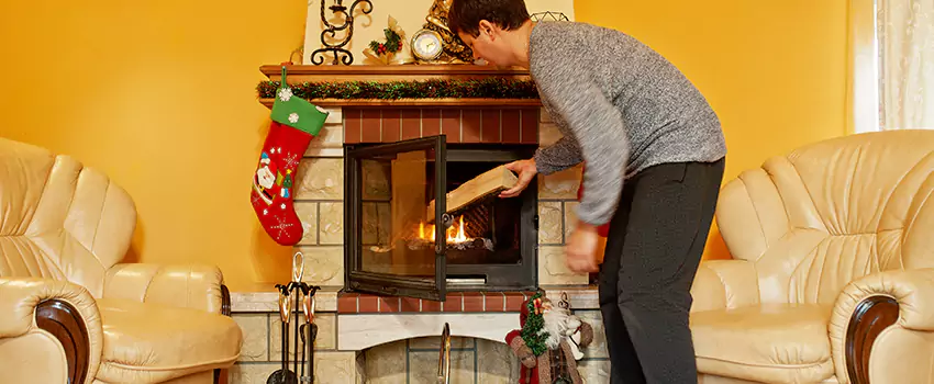 Rusted Metal Fireplace Restoration in Hope Mills, North Carolina